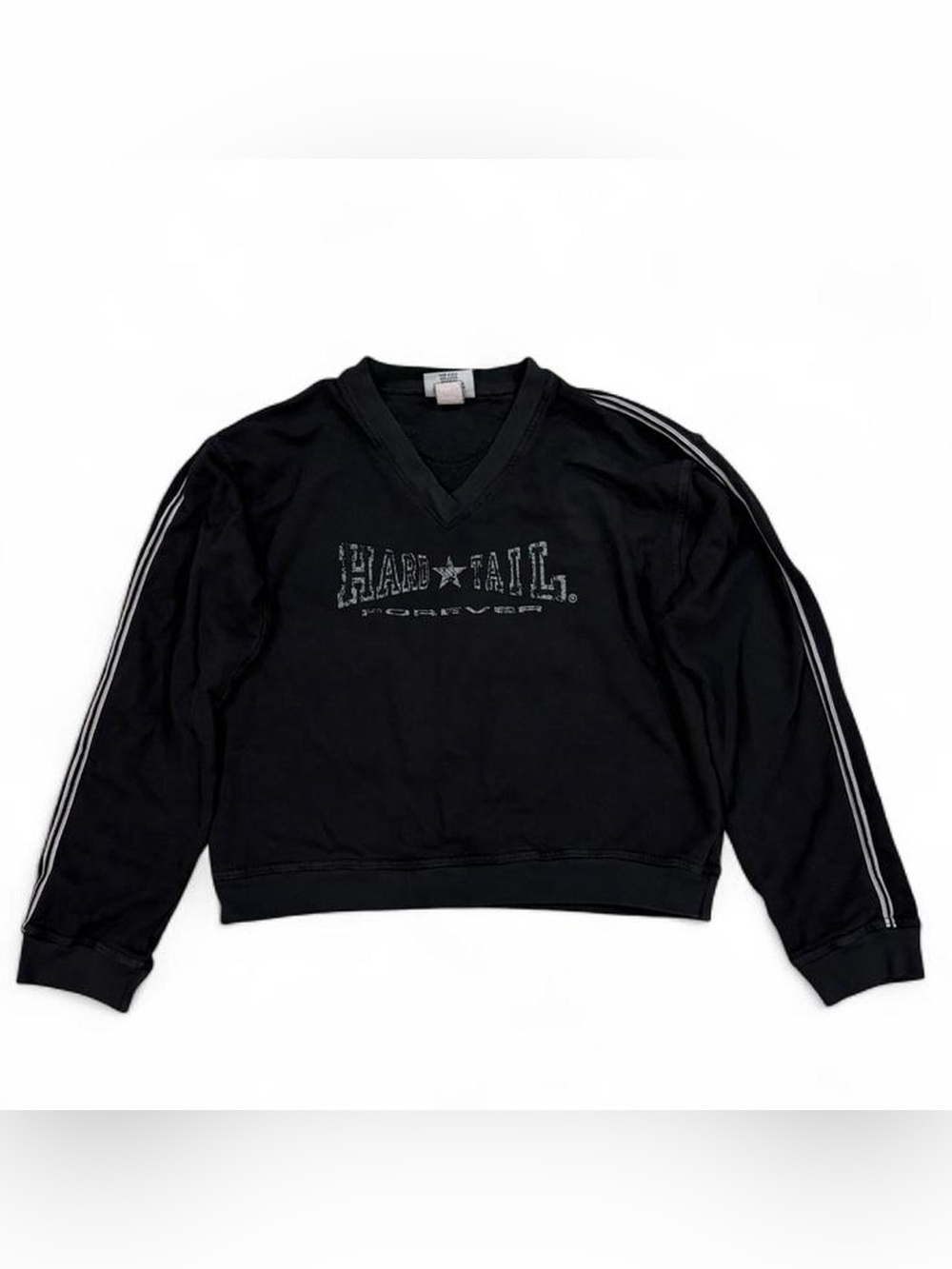 Vintage 90s Hard Tail v neck sweatshirt boxy fit logo